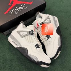 Size 9.5, 10.5, 11.5, 12 - Jordan 4 White Cement