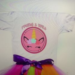 Unicorn Party Tutu Outfit 6 T