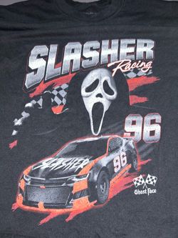 Ghost Face Slasher Racing Graphic T-Shirt