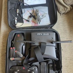 FPV DUO Camera Racing Drone + Flight Immersive Goggles  