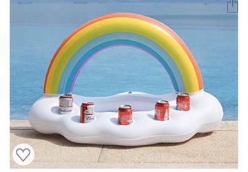 Inflatable drink holder