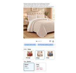 Brand new 3pcs,96x90in bedspreads Queen Size Quilts