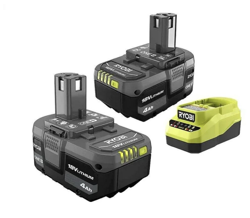 Brand New Ryobi 18 Volts Charger And 2 Lithium 4ah Batteries 100% Brand New