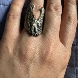 Sterling Silver Eagle Ring Size 7