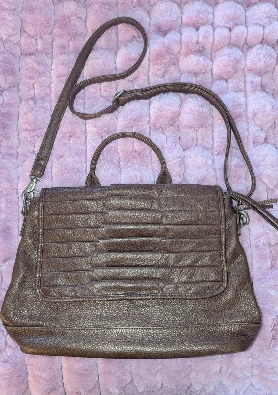 Day & Mood™ Brenna Top-Handle satchel Chocolate Brown Leather Cross body $228+