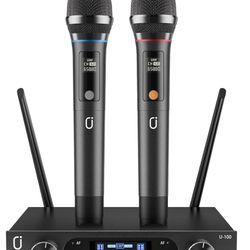 Wireless Microphones, Professional UHF XLR Microphones for Home Karaoke, Wireless Dynamic Microphone System Set for Speech, Wedding, Church, PA System