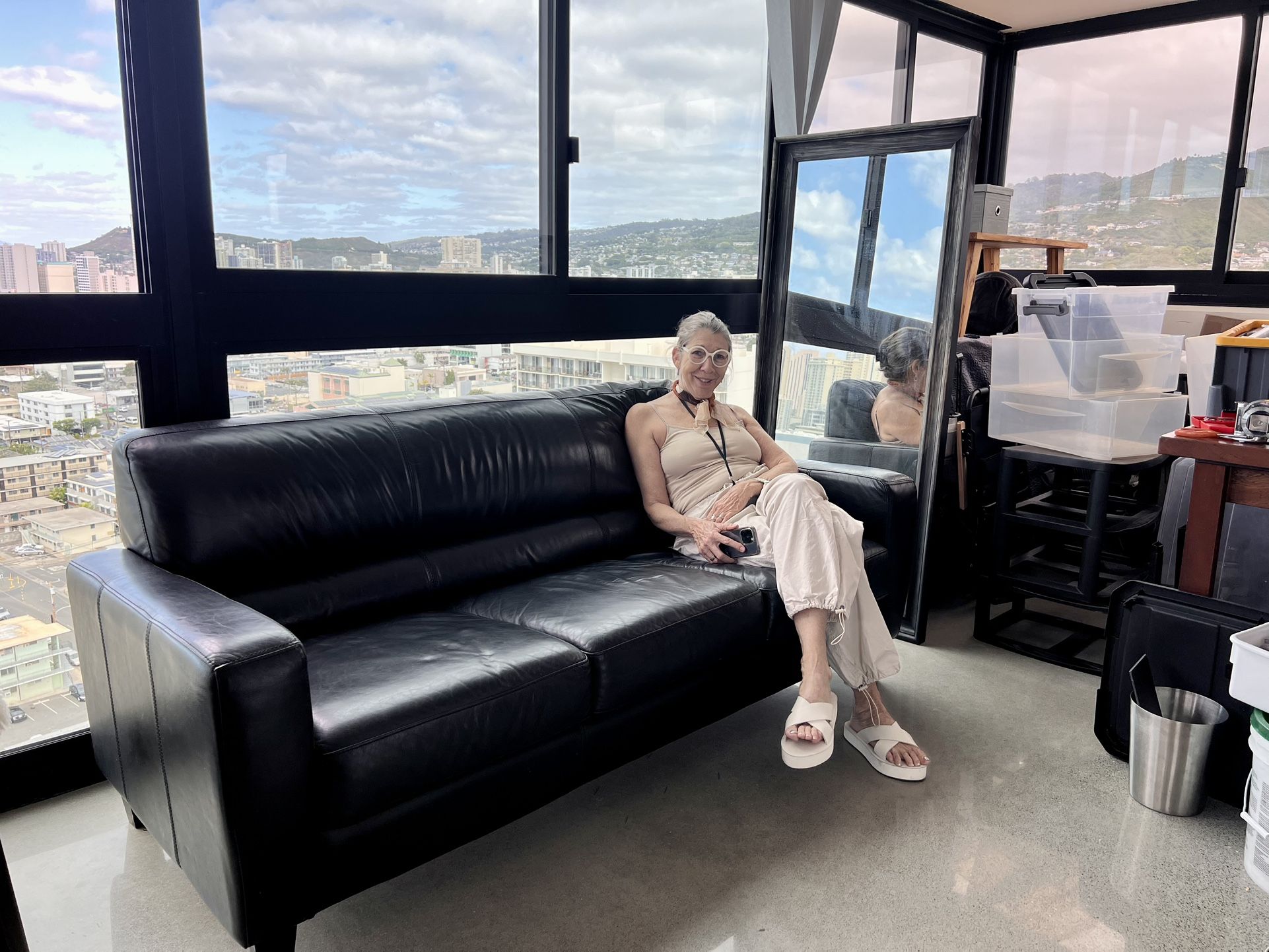 Black Leather Couch