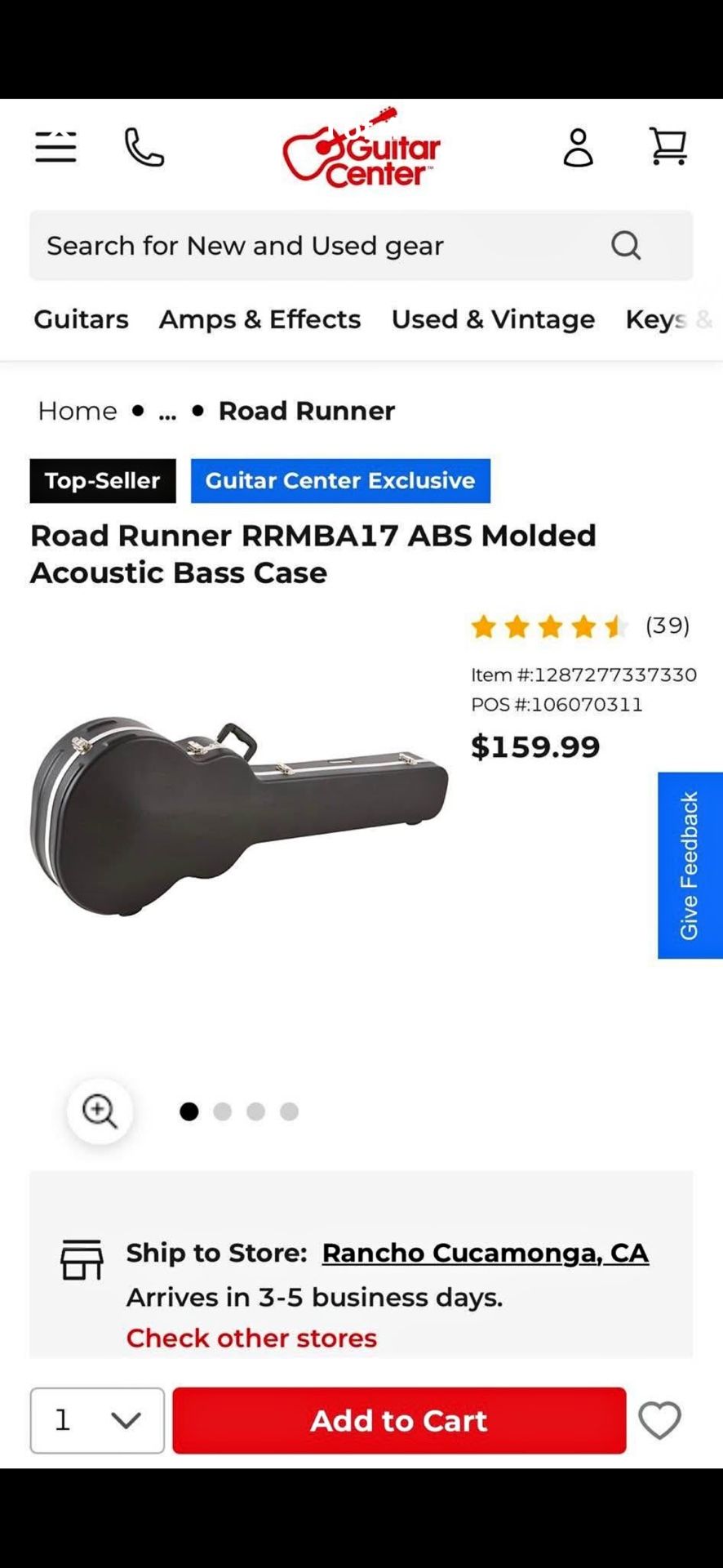 Road Runner Acoustic Bass Case