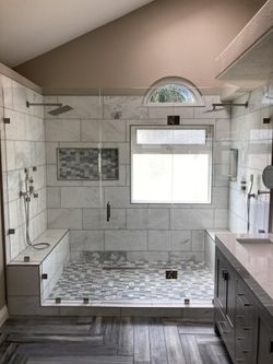 Shower glass door