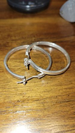Vintage 925 mexico half hoop earings 16g