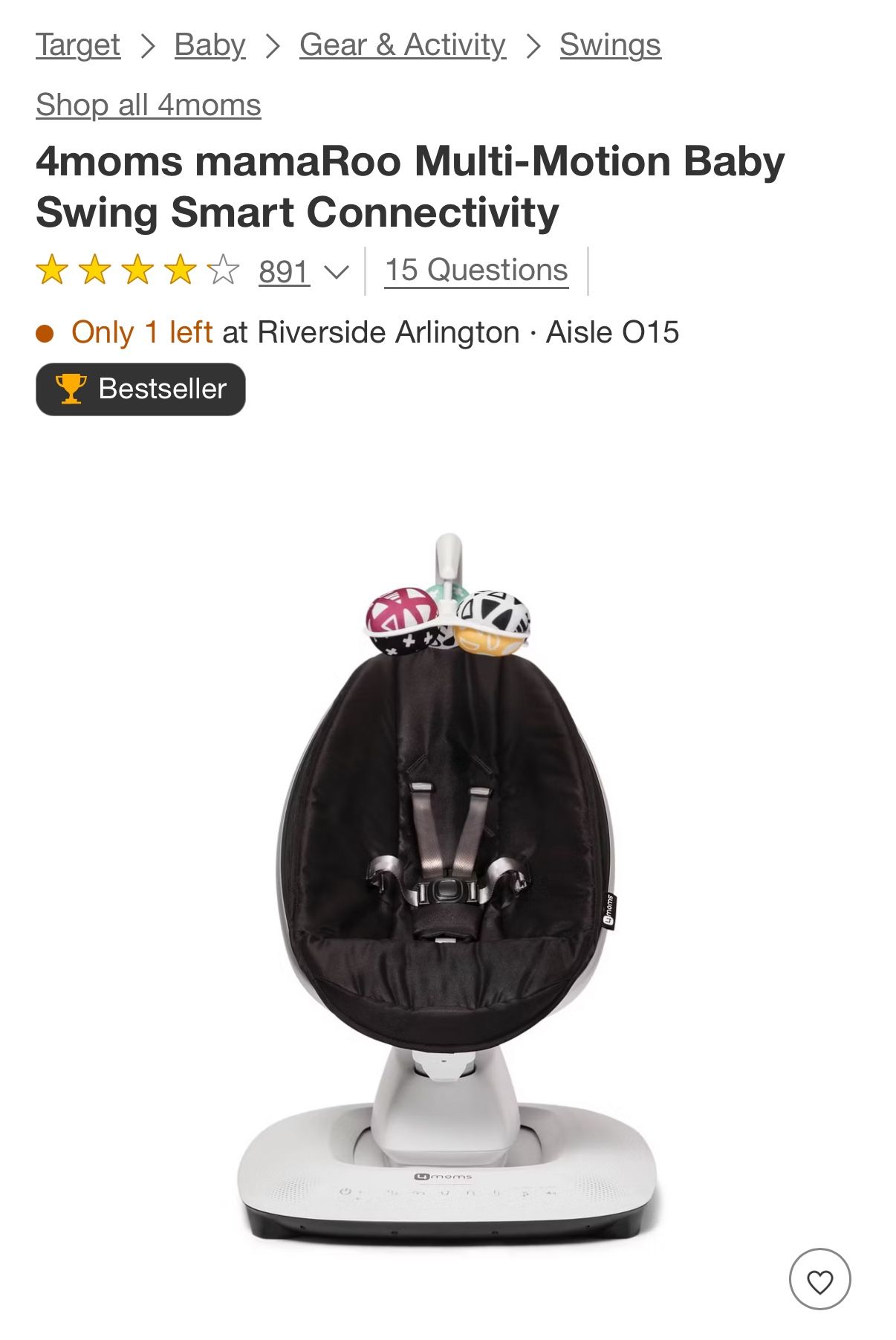 4moms Mamaroo Baby swing