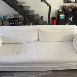 White Linen Couch