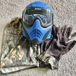 V-Force Pro Vantage Paintball Mask with a camouflage cover