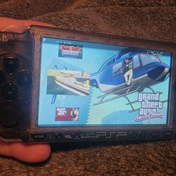 Playstation Psp Clear Black 1000 Phat Mod--ded Video Game Console IPS screen upgrade