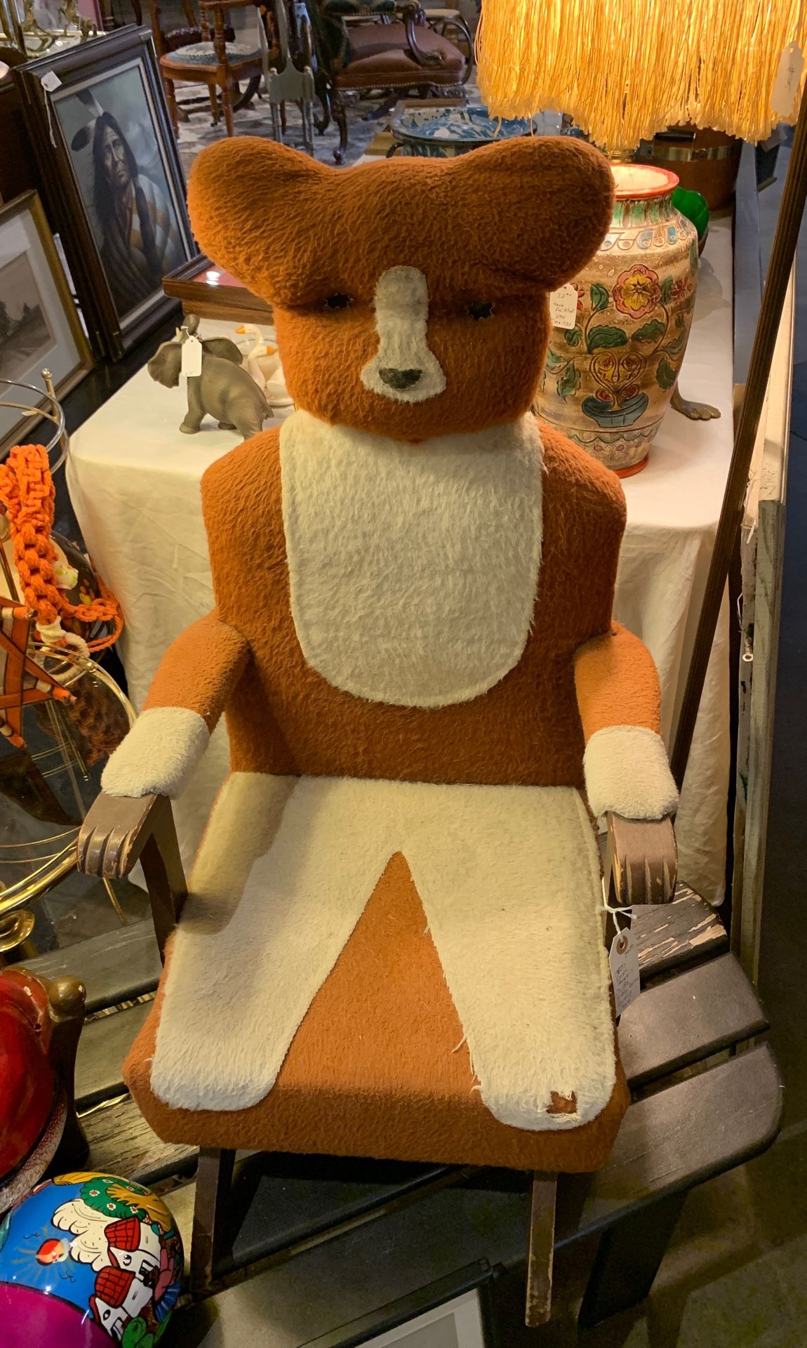 1960s Ralph Morris Childs teddy bear rocking chair #35