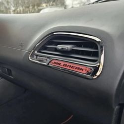 NEW 2015-2023 (Chrome) Dodge Challenger Hellcat Jailbreak RED Dash Emblem, OEM