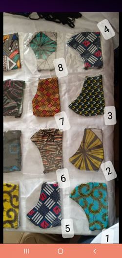 Unisex high quality African print face masks