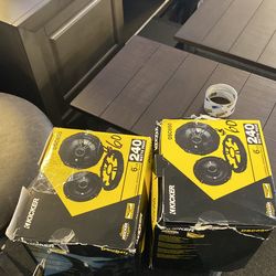 Kicker speaker’s 2 sets new Open box was $109 paper pair now 60 per pair