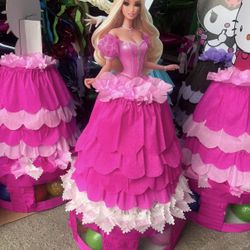 Barbie Tower Dress Pinata With Balls 