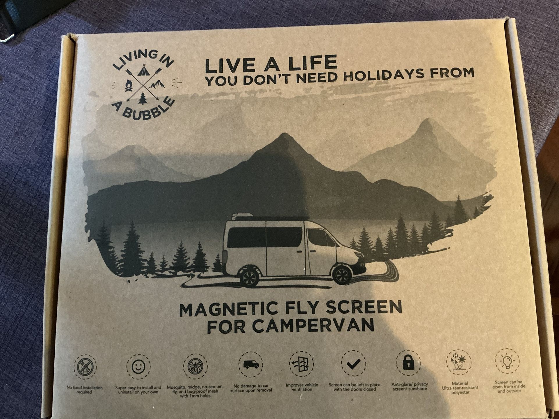 RV Magnetic Fly Screen For Class B Camper Van