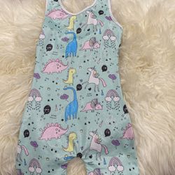 Girls Gymnastics Shorts Jumpsuit 