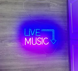 Live music LED light sign