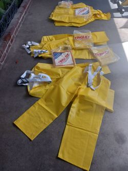 Tingley Yellow Rain Suit Lot – Bib Pants & Jackets