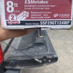 Metalux 8 Ft 2 Lamp Wide Strip Light 