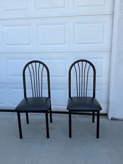 Black Metal Dining Chairs (30 available)