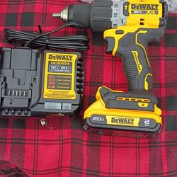 DeWalt XR brushless hammer drill with battery and charger