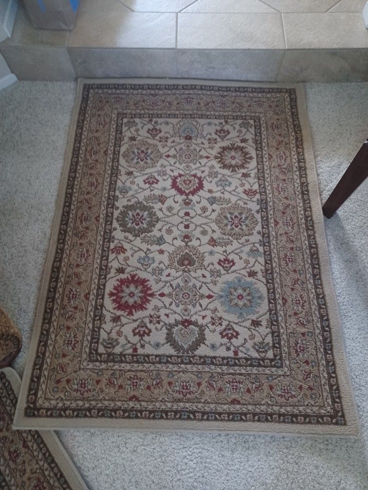 2 Decorative Rugs 55"×40" and 48"×30"