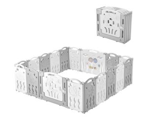 Extra Large Baby Playpen white and gray NEW indoor outdoor kids safety playpen portable Baby Infant