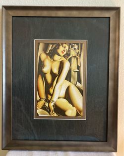 Professionally Framed Tamara de Lempicka "Andromeda" Art Deco Print