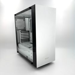 NZXT S340 Elite Mid-Tower PC Case (White, Tempered Glass)