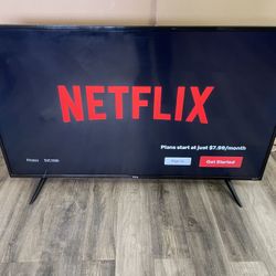 TCL 55” Roku Smart TV 4K UHD HDR With New Remote Control $140 Firm On Price