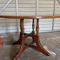 47” Round Hardwood Mahogany Table.  