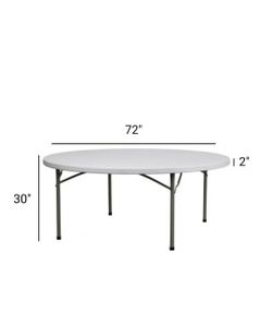 70" White Round Tables