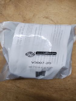 V3007-20 WS1 FTG 1 IN 90 DEG JG QC ASY