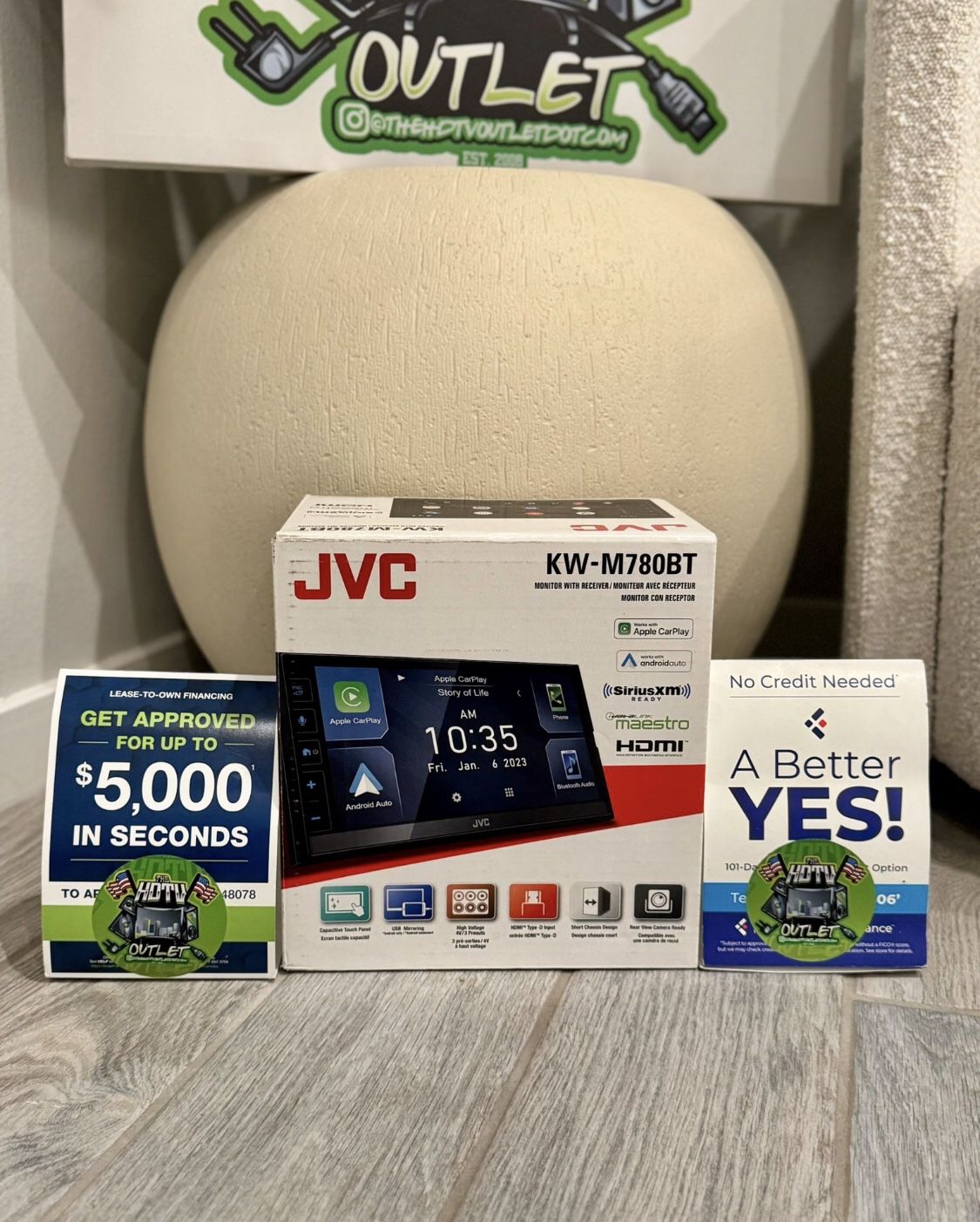 JVC KW-M780BT Bluetooth digital media receiver and maestro ready floor model
