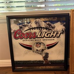 Coors Light Beer Framed Bar Sign 