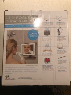 LED Fogless Shower Mirror - Toilettree Products (New/Unused)