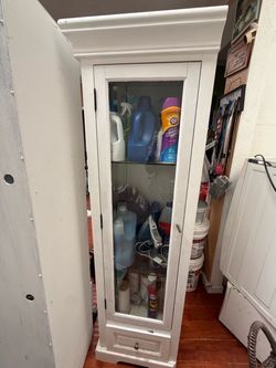Two cabinets real wood &lights