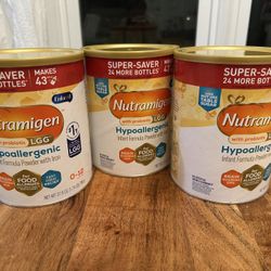 Three Cans Unopened  Enfamil Nutramigen Baby Formula