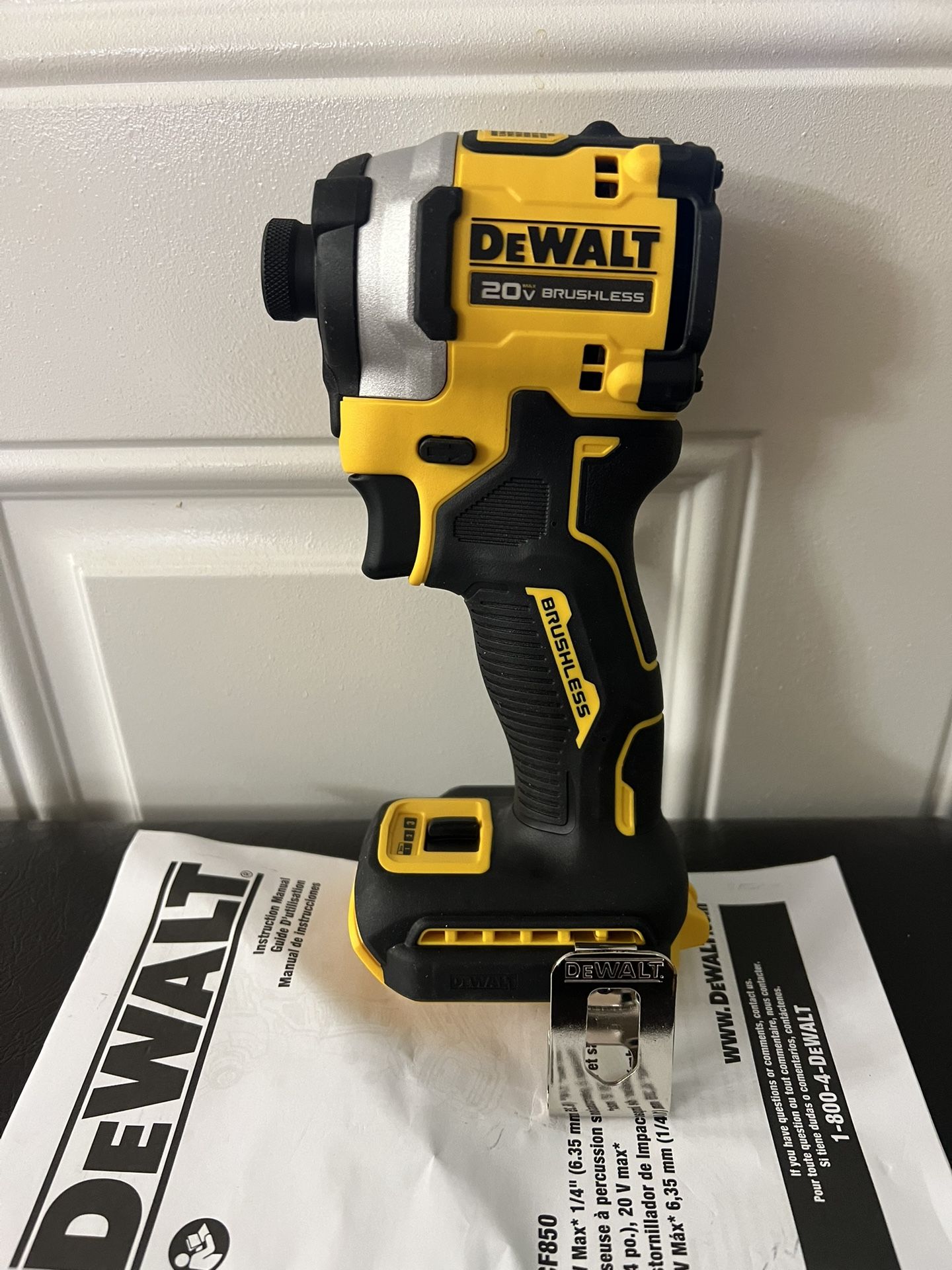 Dewalt ATOMIC 20V MAX Cordless Brushless Compact 1/4 in. Impact Driver 3 Speed (Tool Only) Model DCF850