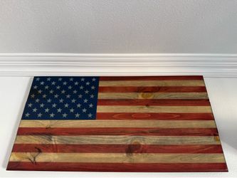 Wooden American flag