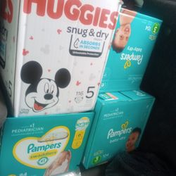 Diapers Huggies And Pampers All Sizes Boxes