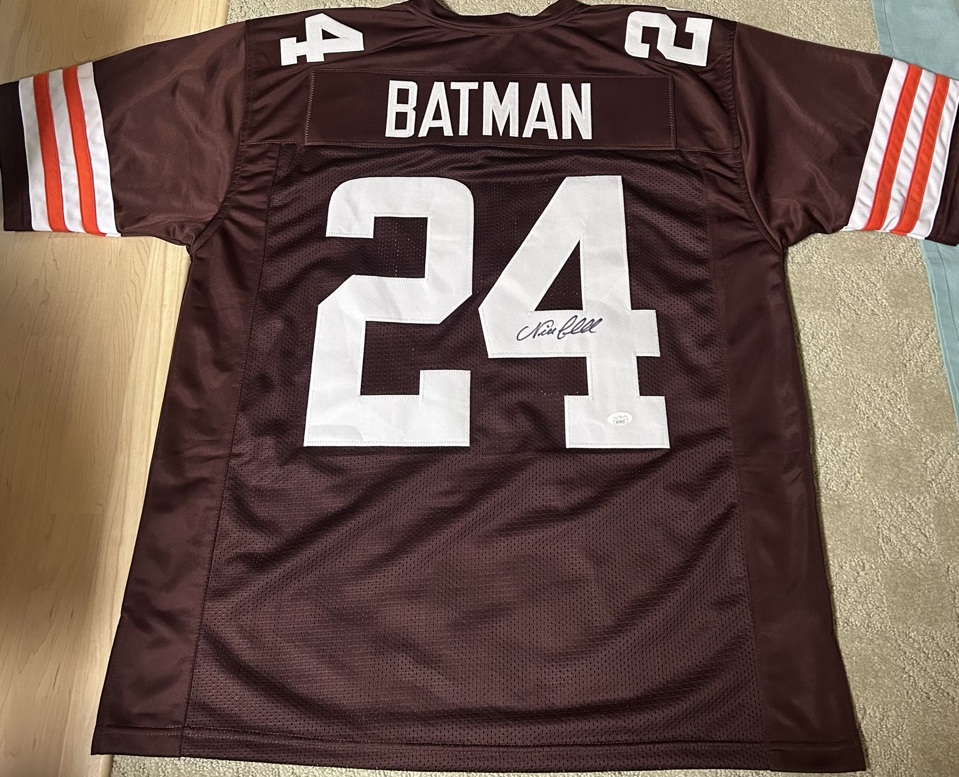 Nick Chubb “Batman” Autographed Cleveland Browns Jersey With COA