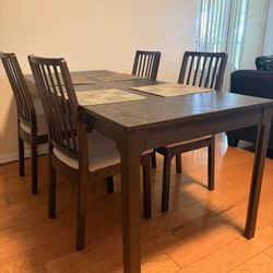 Dinning Table Set W/ 4 Chairs Extendable