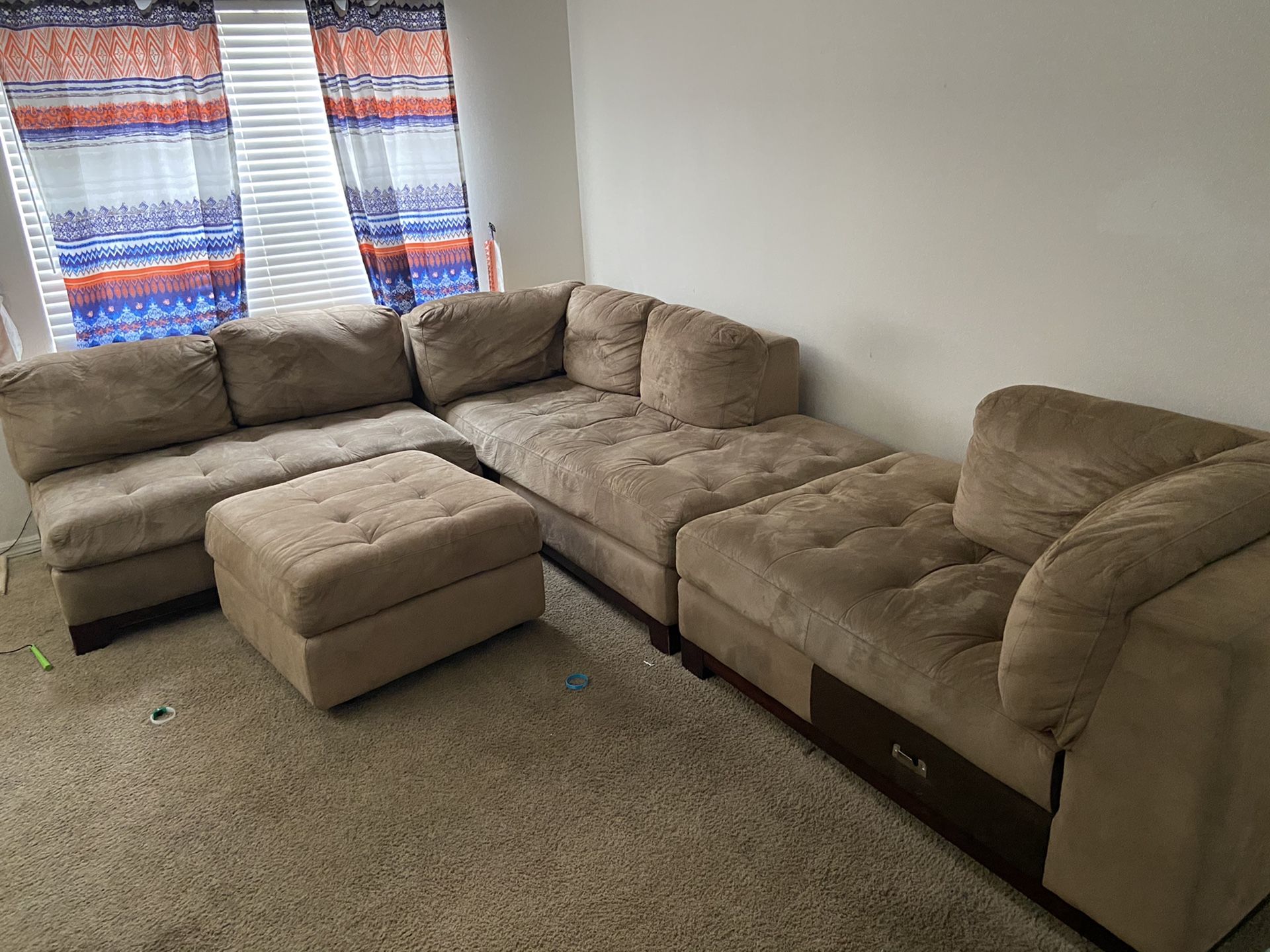 Microfiber sectional couch