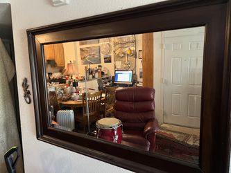 Wooden Beveled Mirror 30x45